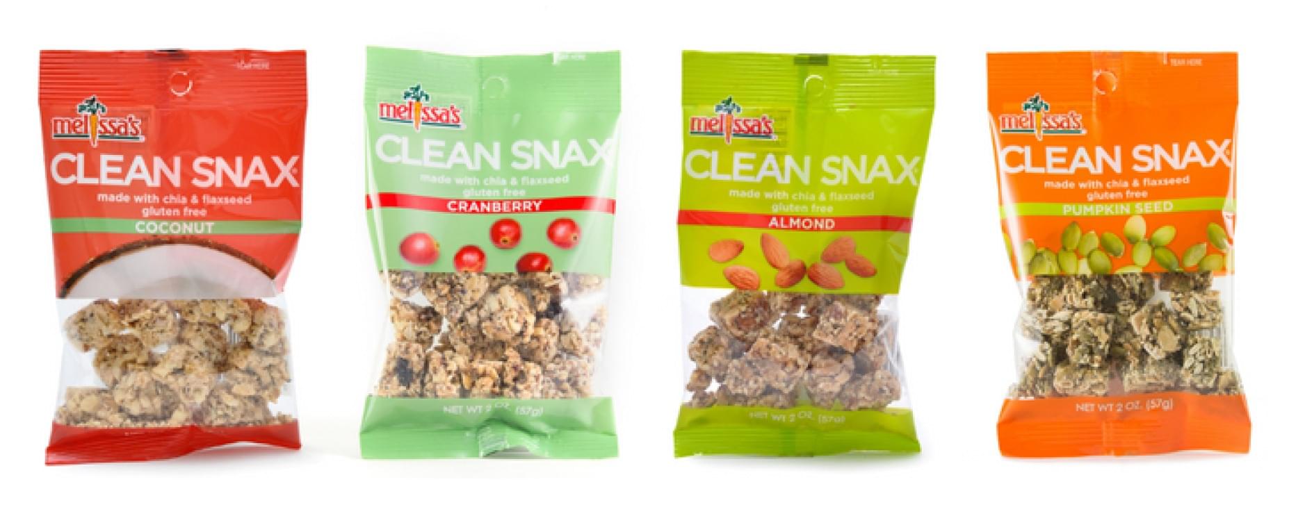 four 2 ounce clean snacks packages from melissas produce