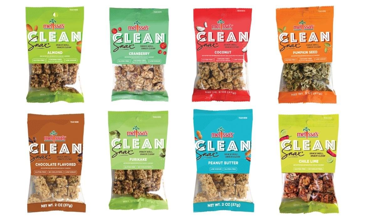 eight 2 ounce clean snacks packages from melissas produce